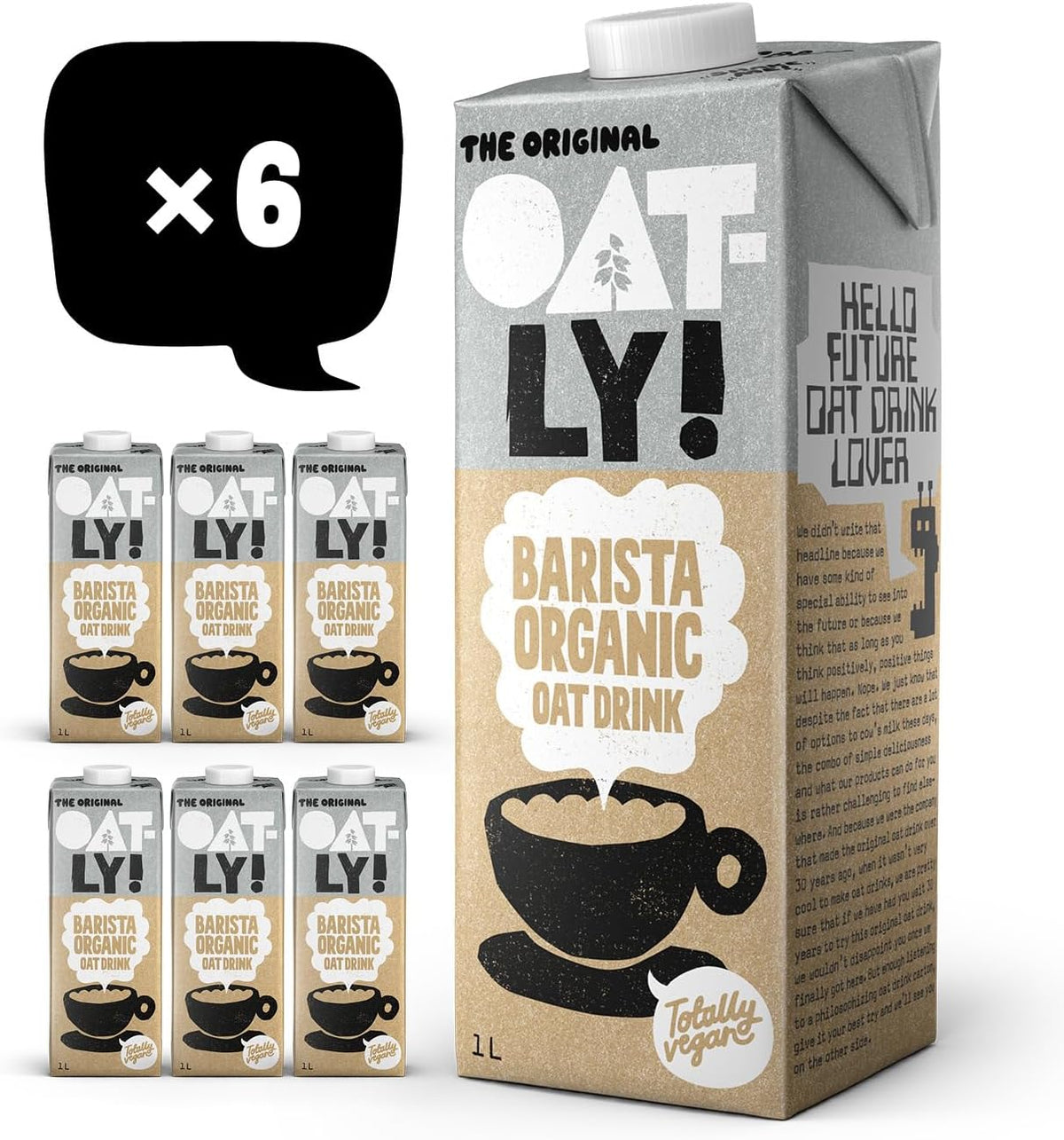 OATLY Organic Barista Oat Drink Long Life 6x1Litre