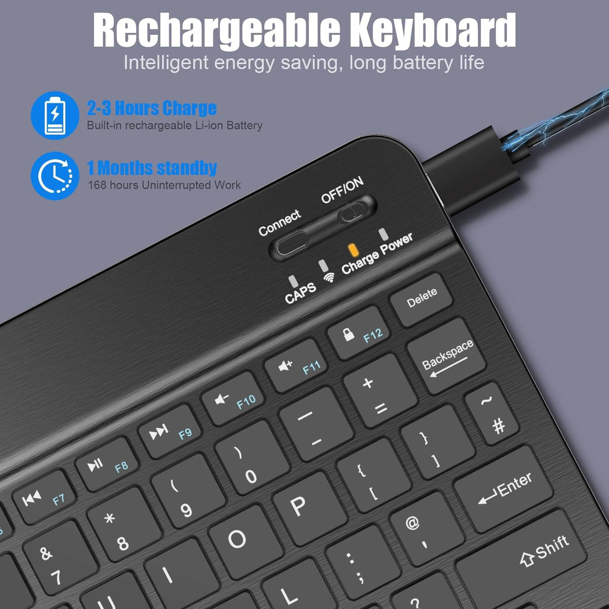 NOOX Bluetooth Keyboard for iPad, Galaxy Tablets, SmartPhones