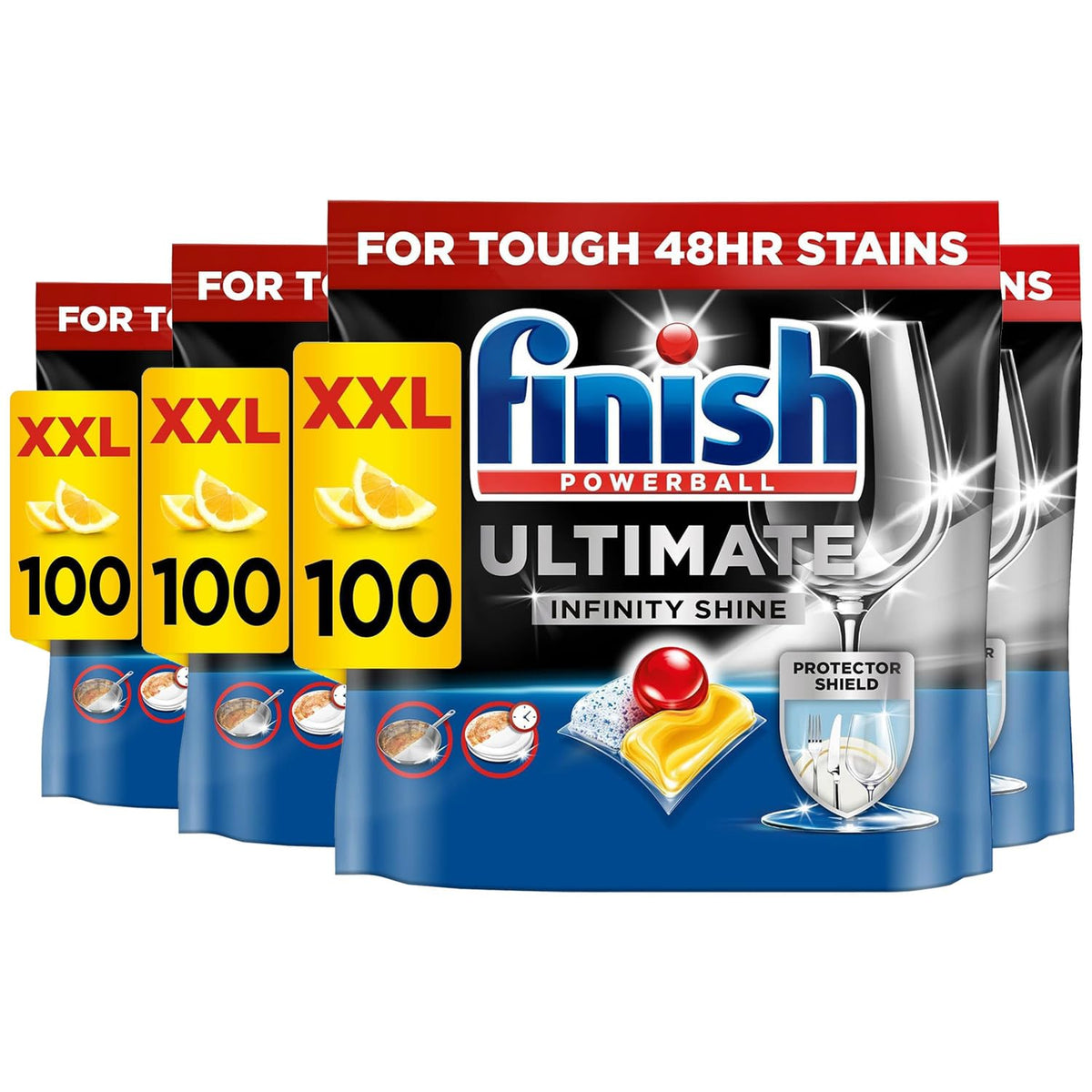 Finish Ultimate Infinity Shine, Dishwasher Tablets, Lemon, 100