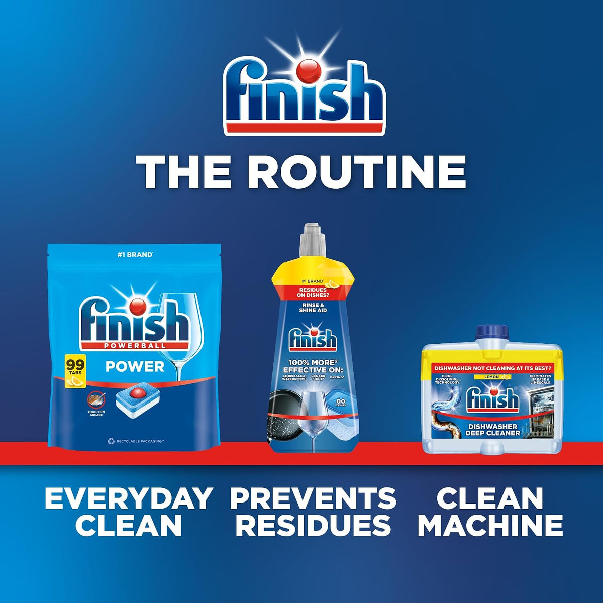 Finish Power All in One, Dishwasher Tablets, Fresh, 110