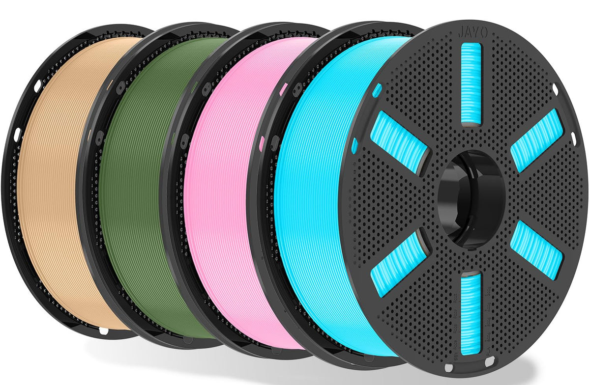 JAYO PLA 3D Printer Filament 1.1KG Black, PLA Filament 1.75mm, Dimensional Accuracy +/- 0.02mm, Neatly Wound Filament, Fits Most FDM Printer.