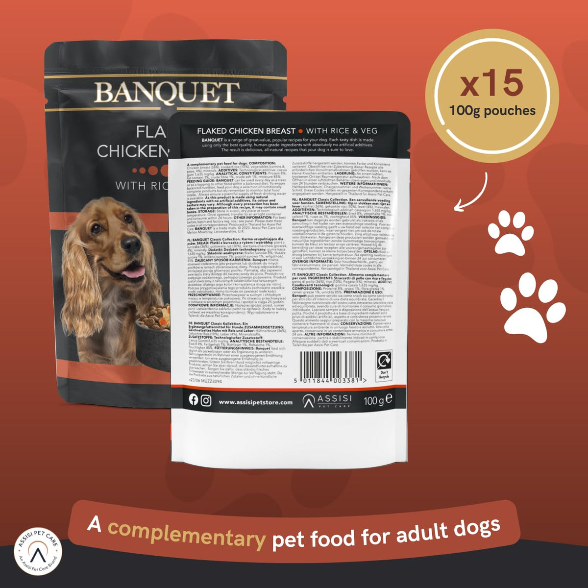 HiLife Banquet Adult Wet Dog Food, Mixed Multipacks Classic Collection & Supreme Selection, Made with 100% Natural Ingredients (36 Pouches x 100g)