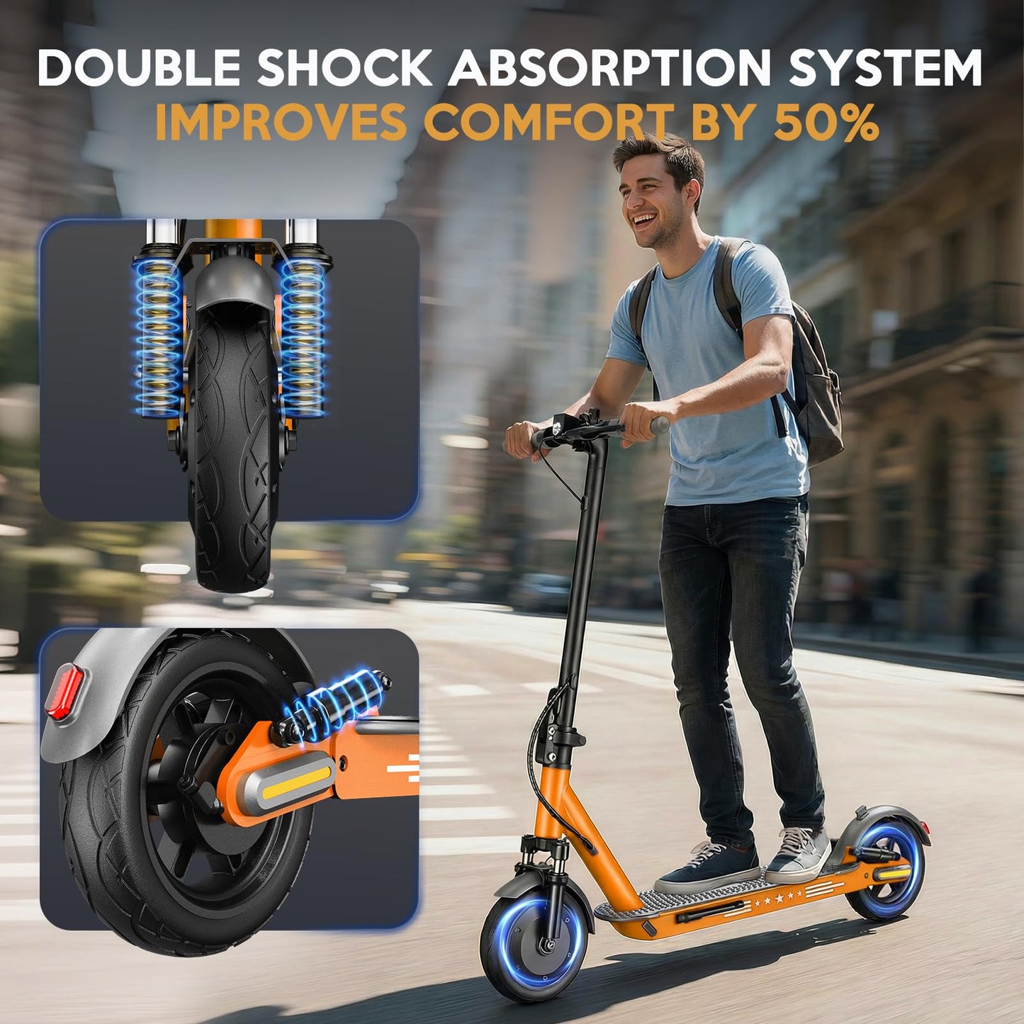 Zephyride V8 Electric Scooter — 350W, 25 km/h, 28-35 km Range, Smart App | UL-2272 Certified