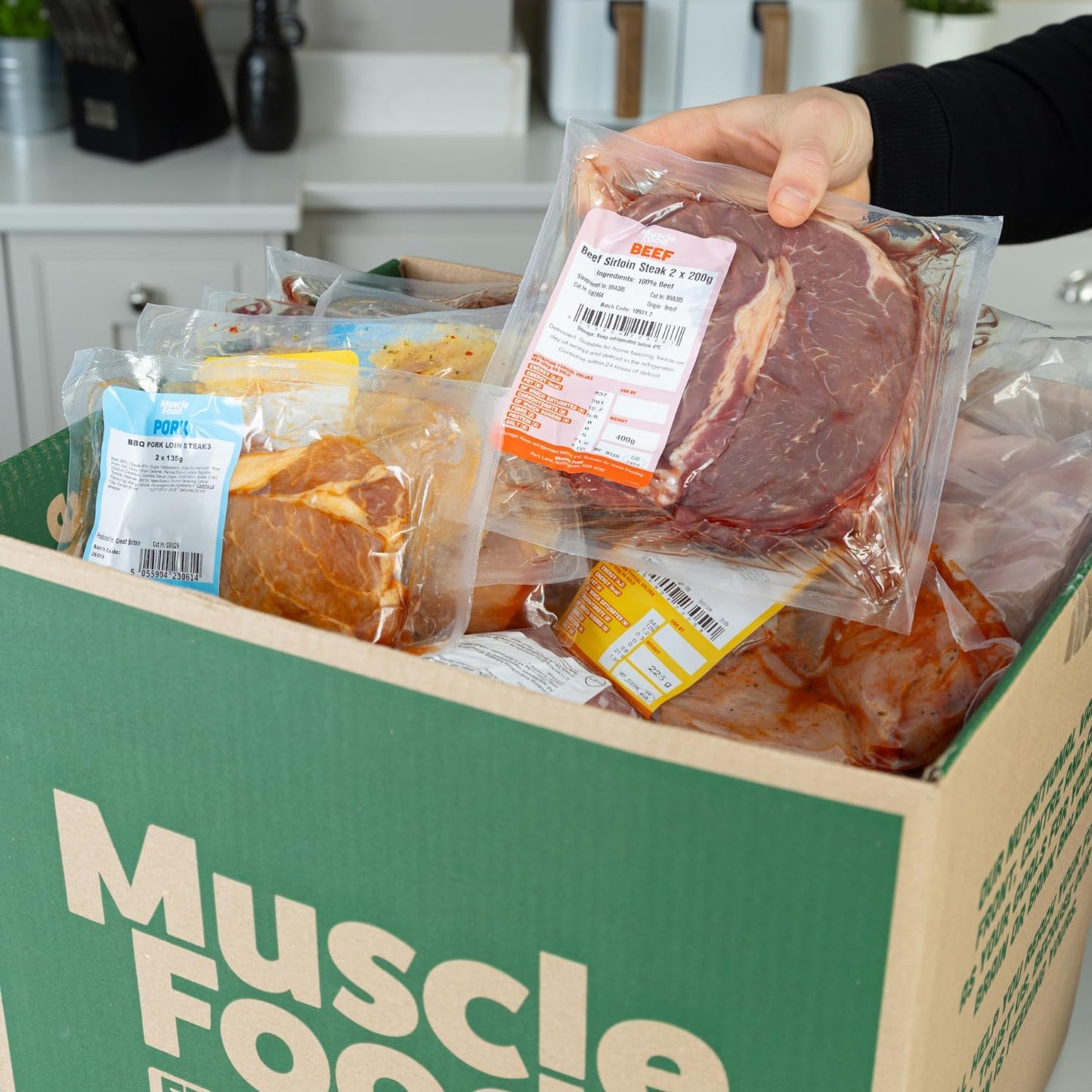 MuscleFood Ultimate Airfryer Meat Hamper | 8kg of Premium Chicken, Beef & Pork | Pefrect for Air Frying | Freezer-Friendly | Delivered Chilled |