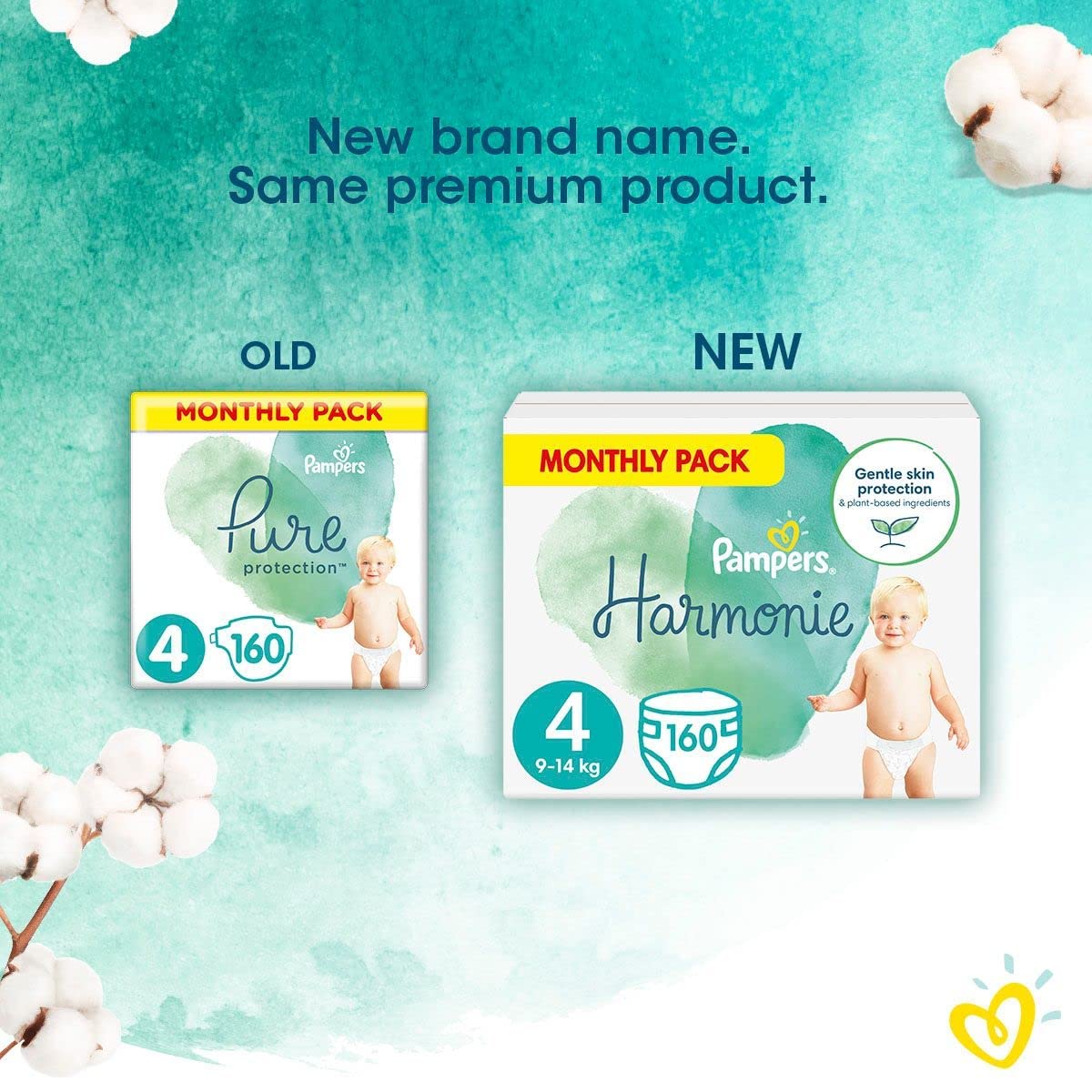 Pampers Baby Nappies Size 2 (4-8 kg / 9-18 lbs), Harmonie, 132 Count, Saving Pack, Baby Essentials for Newborn
