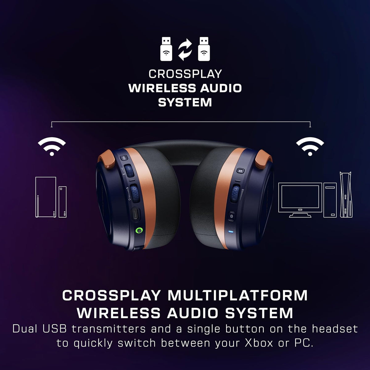 Turtle Beach Stealth 700 Wireless Gaming Headset for XBOX, PS5, PC, Mobile