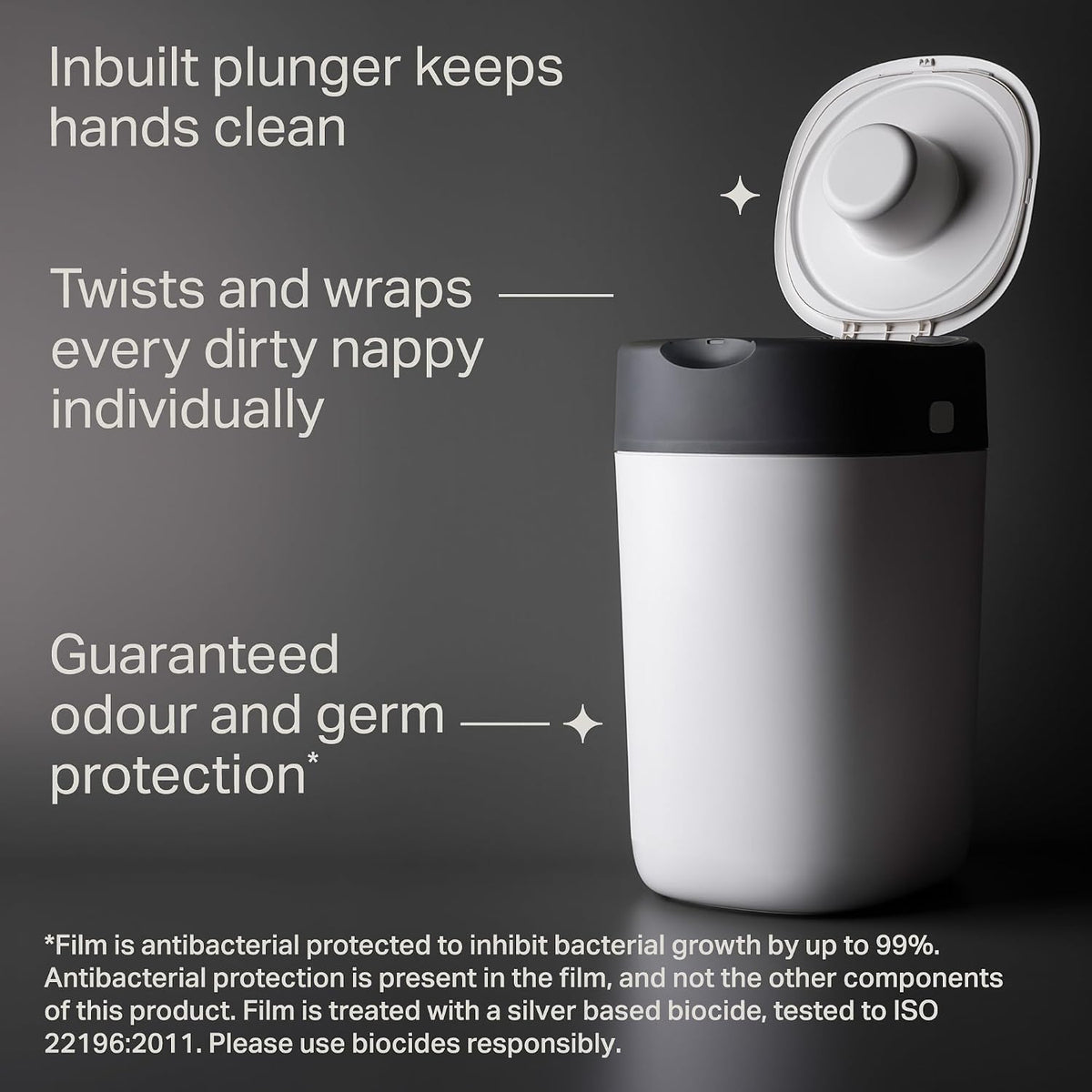 Tommee Tippee Twist & Click Nappy Bin Odour & Germ Protection
