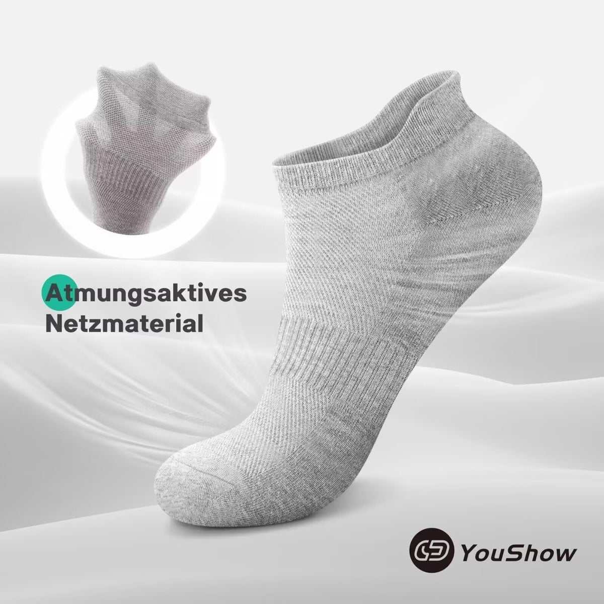 YouShow 10/20 Pairs Trainer Socks Cotton Sports Ankle Socks for Men & Women