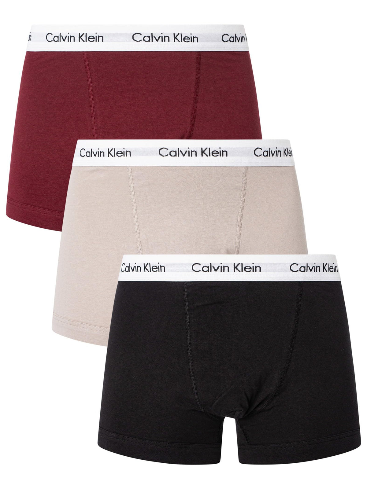 Calvin Klein Men’s 3 Pack Trunks with Logo Waistband