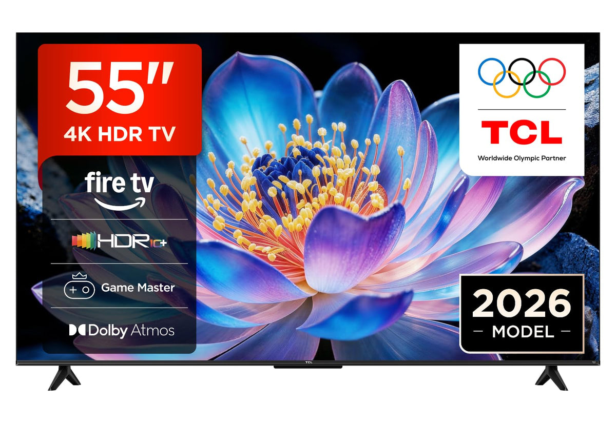 TCL 50V6D-UK 50 Inch 4K HDR, Fire TV, HDR10+, Dolby Atmos, DTS:X, Game Master, Motion Clarity, AirPlay 2, Press & Ask Alexa (2026 New Model)
