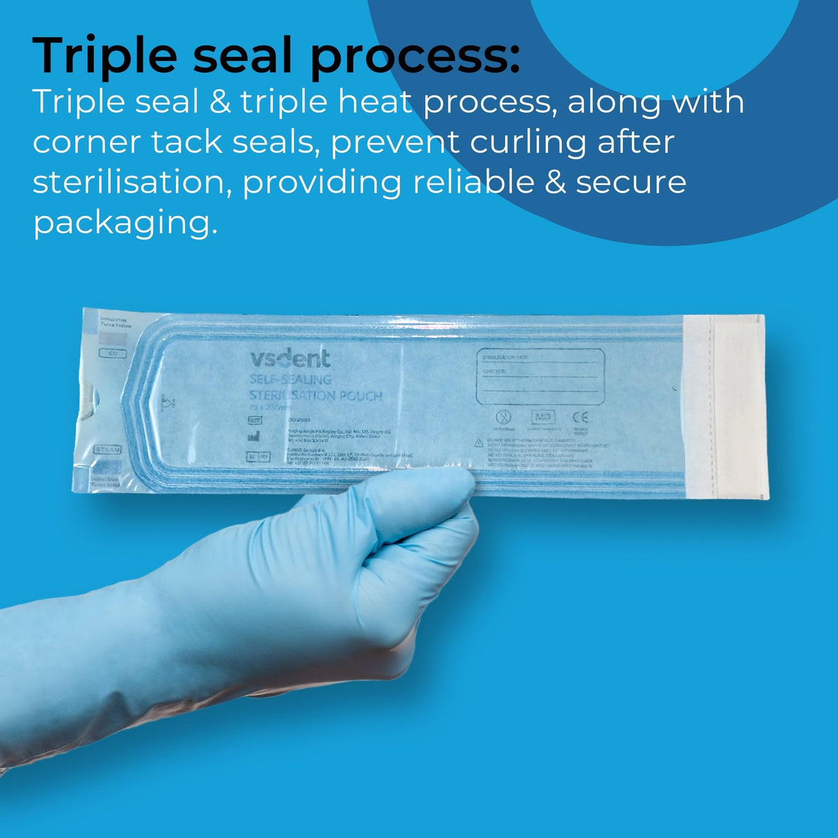 Self Sterilisation Pouches - 57x130mm (Pack Of 200)
