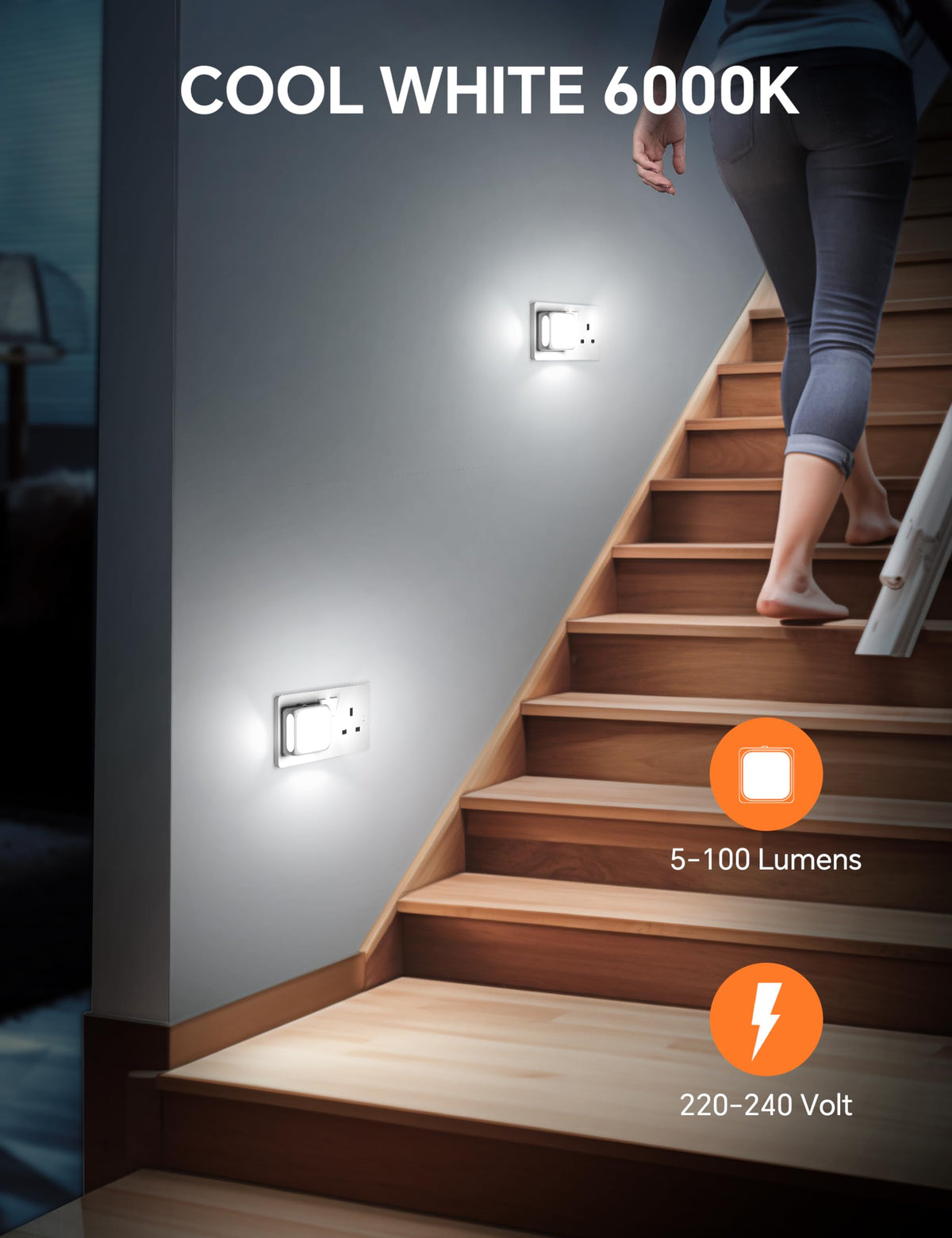 PURSNIC Night Light Plug in Wall, Dusk to Dawn, 3000K Warm White, 4 Pack