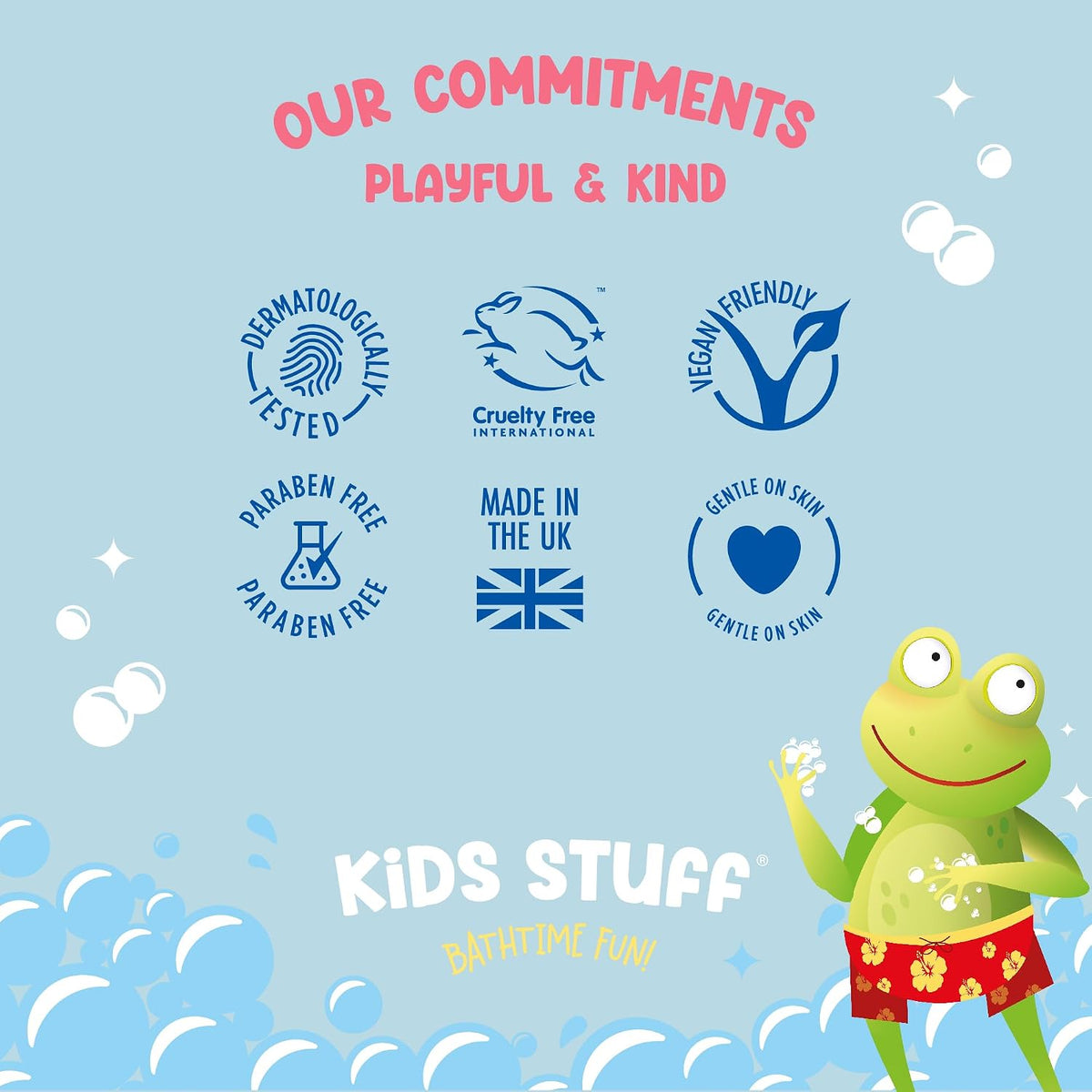 Kids Stuff Blue Wacky Whip Foaming Hair & Body Wash with Strawberry Splash Fragrance | Dermatologically Tested Kids Hair & Body Wash | Gently Cleanses Hair & Skin | Vegan | Cruelty Free | 200ml