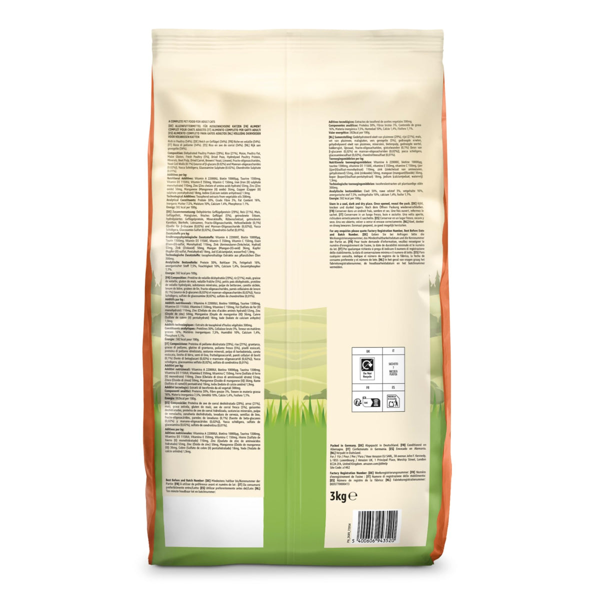 by Amazon Complete Dry Cat Food Rich in Chicken & Rice for Adult Cats, 1 Pack of 3 kg (Previously a Lifelong brand, same product)