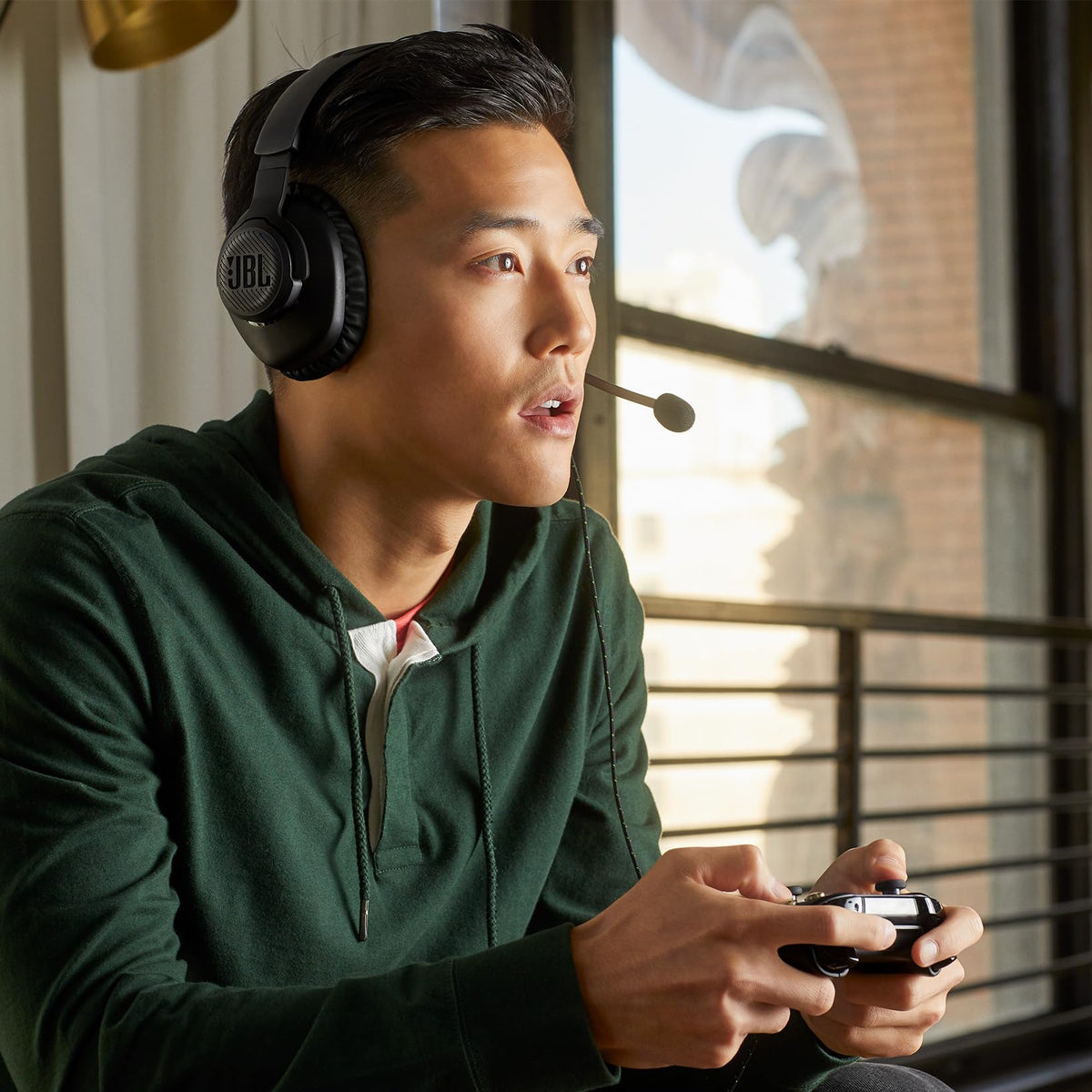JBL Quantum 100 Wired Over-Ear Gaming Headset with Boom Mic, Multi-Platform Compatible, Black