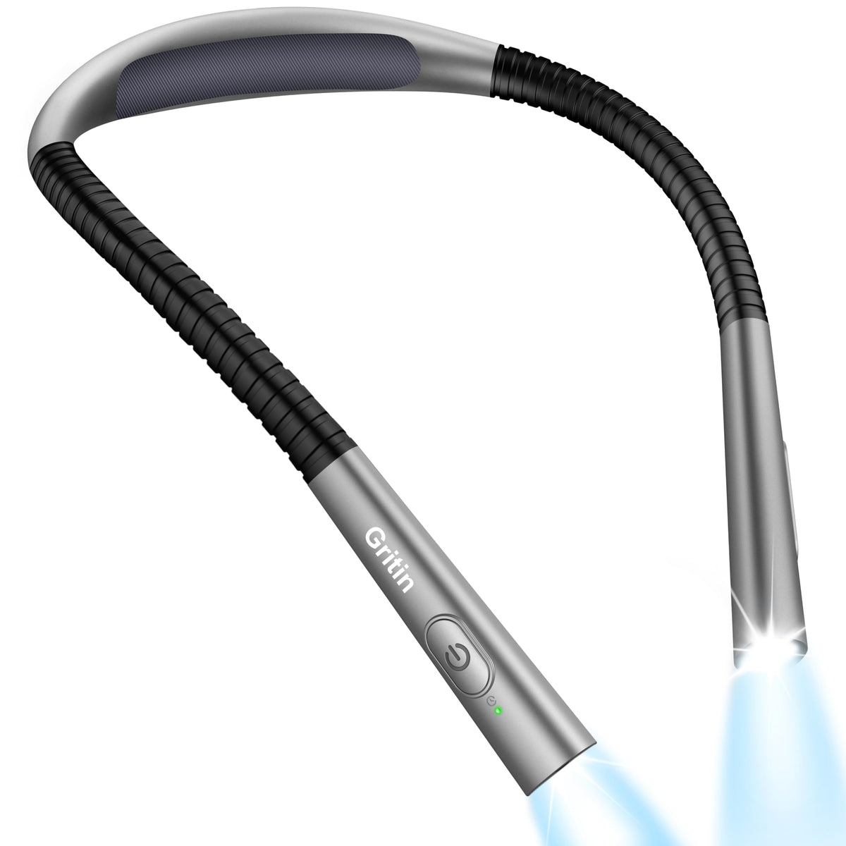 Gritin Book Light, Eye Caring 4-Color&5-Brightness Neck Light Reading Lamp