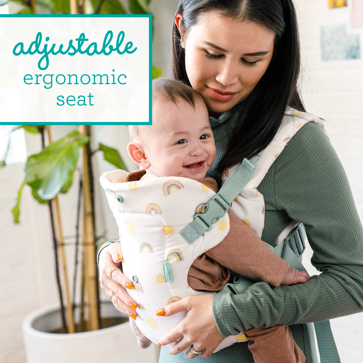 Infantino Flip Advanced 4-in-1 Baby Carrier - Ergonomic, Convertible, Face-in and Face-Out Front and Back Baby Carrier for Newborn to Toddler 3,6-14,5kg, Grey