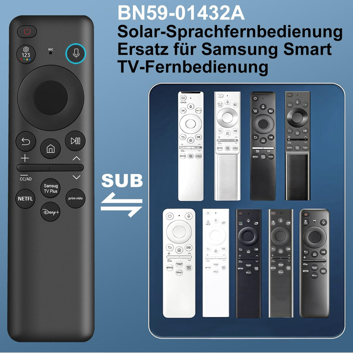 for-LG-Magic-Remote, Gvirtue Solar Voice Remote Control for-LG-Smart TV