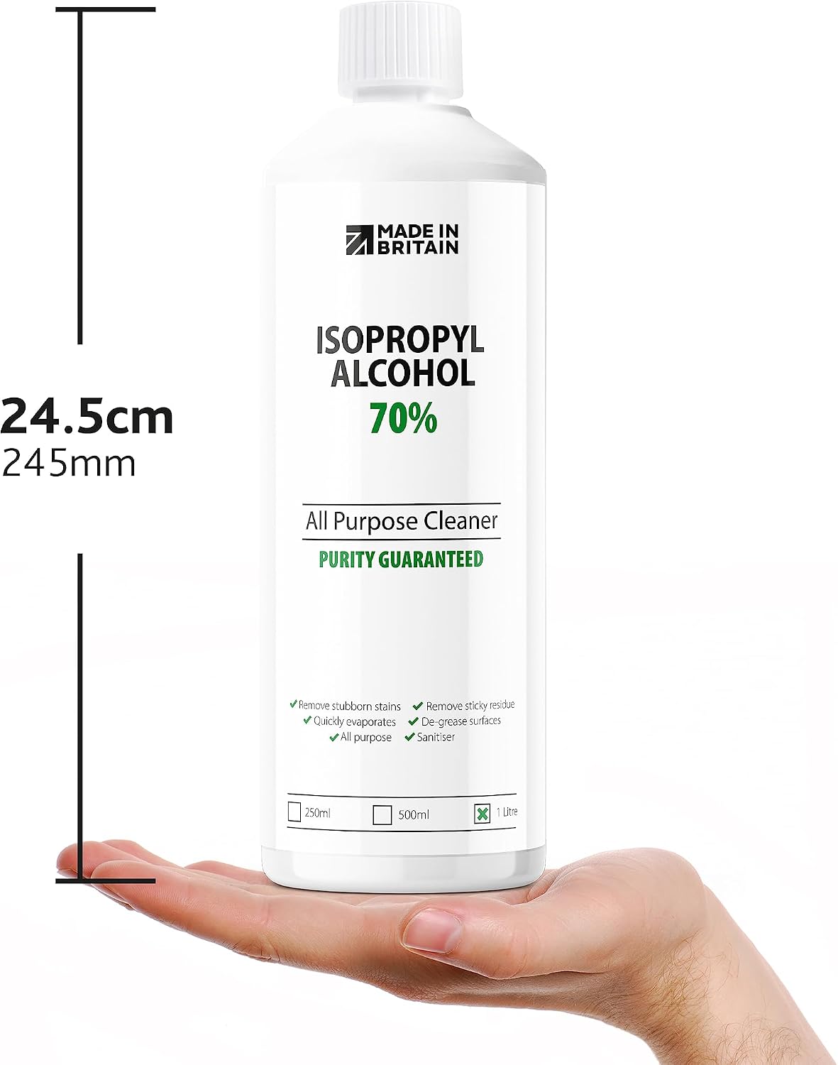 ChemLab - 70% Isopropanol Isopropyl All-Purpose Rubbing Alcohol | Disinfectant, Household Cleaner and Degreaser - Suitable for Electronics, Glass, Removing Grease and Glue 1 Litre