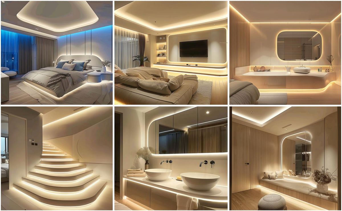 COB LED Strip 7.5m Warm White, 3000K, 24V, Remote Control, 8mm Wide