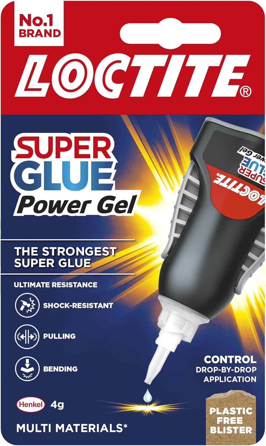 Loctite Super Glue Power Gel, Clear Non-Drip Adhesive, 1 x 4 g