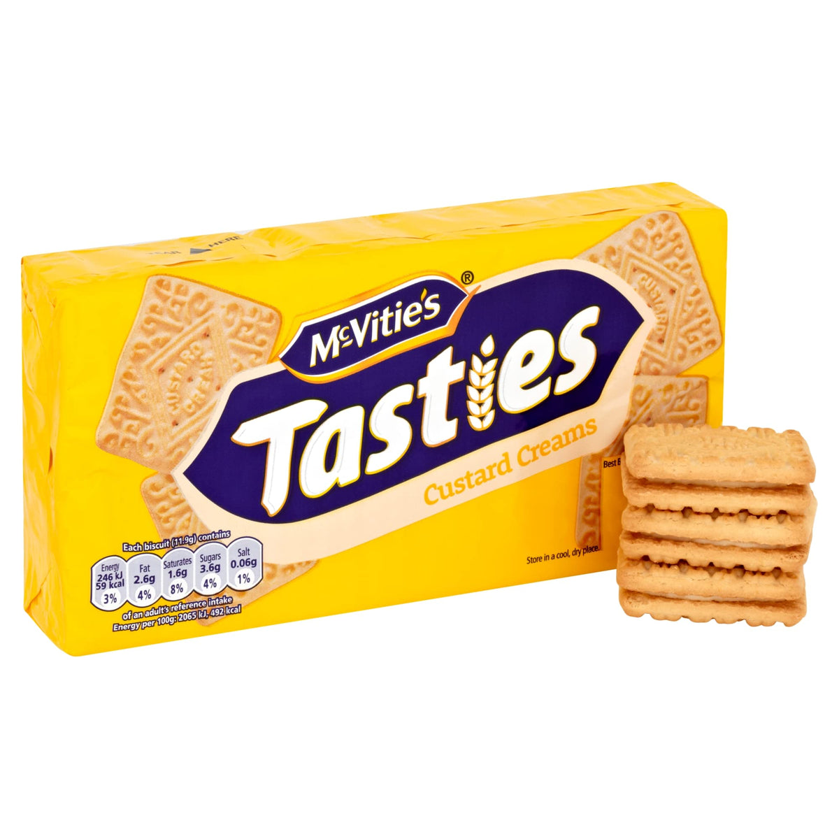 McVitie's Tasties Rich Tea Finger Biscuits, 250 g (Pack of 1)