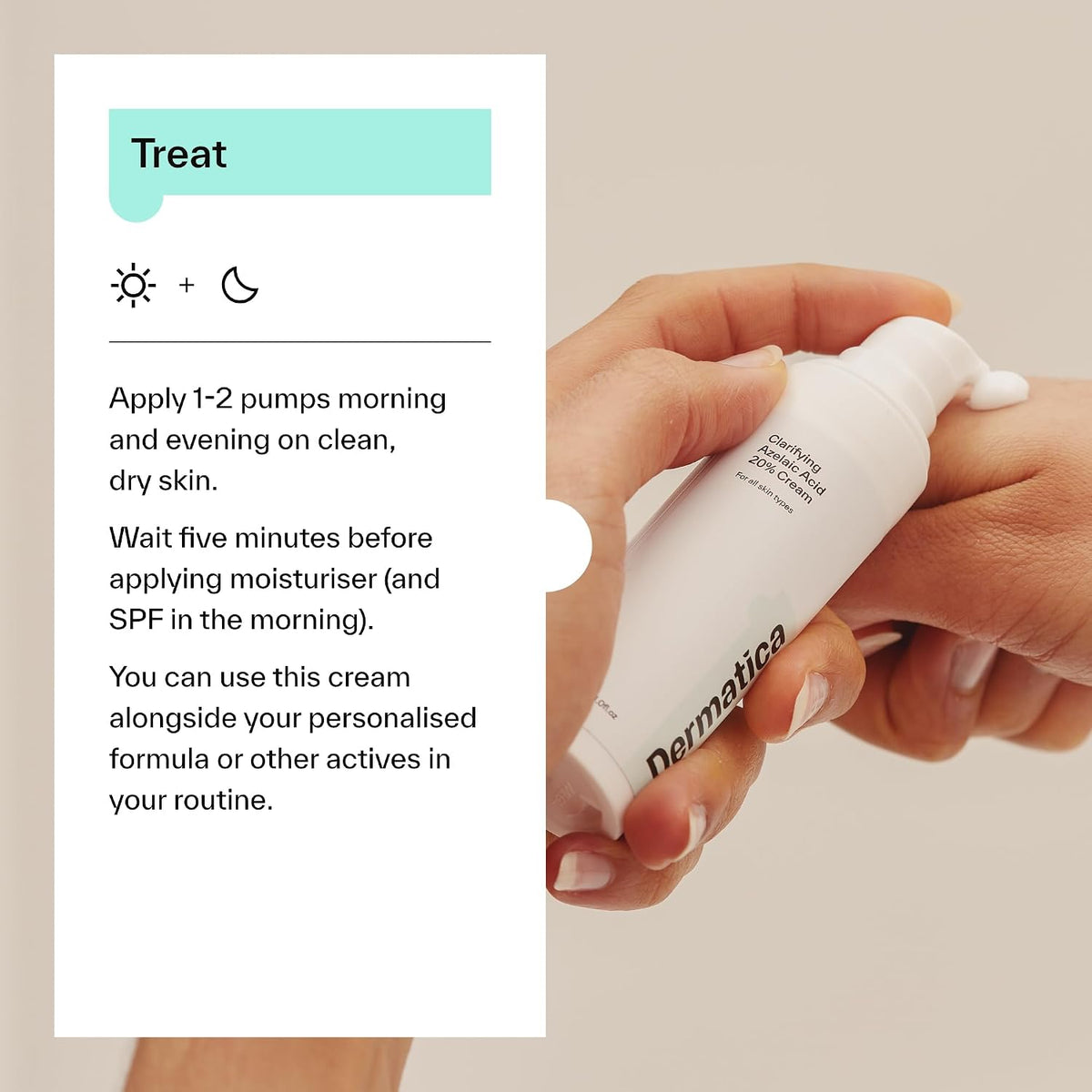 Dermatica Clarifying Azelaic Acid 20% Cream | Lightweight and Fragrance Free Skincare | Gentle and Effective for all Skin Types