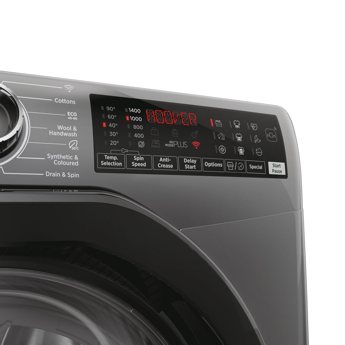 Hoover H-WASH 350 9kg Freestanding Washing Machine, 1400 RPM, A Rated, ECO-Power Inverter Motor, hOn App, 60 Programmes, Eco Doser, Power Care System, White, 60x53x85 cm - H3WPS496TAMB6-80