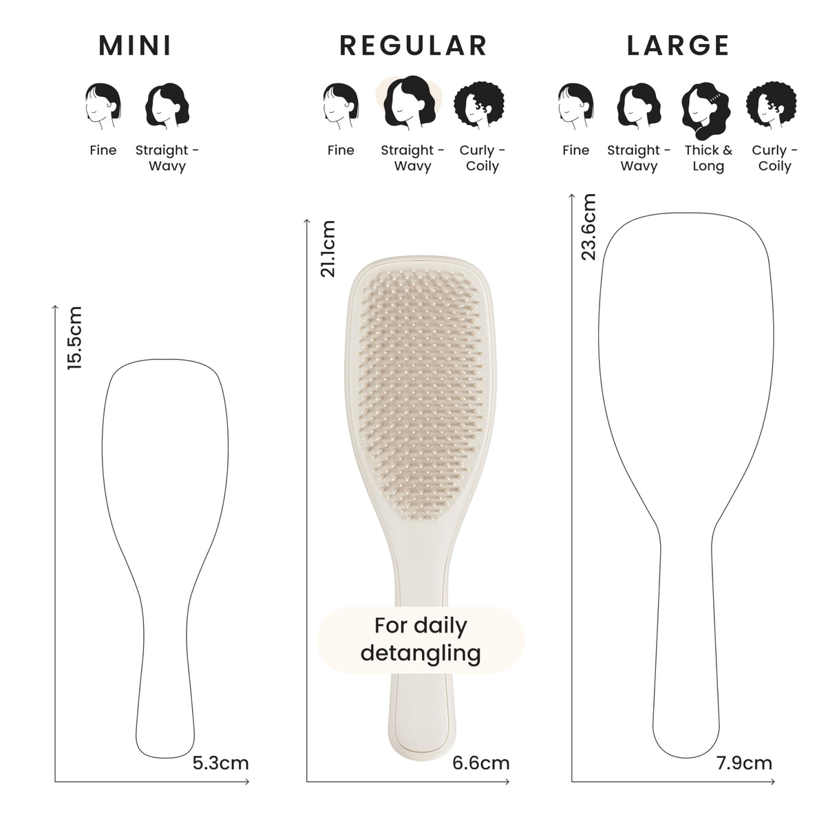 Tangle Teezer The Ultimate Detangler Straight to Curly Hairbrush