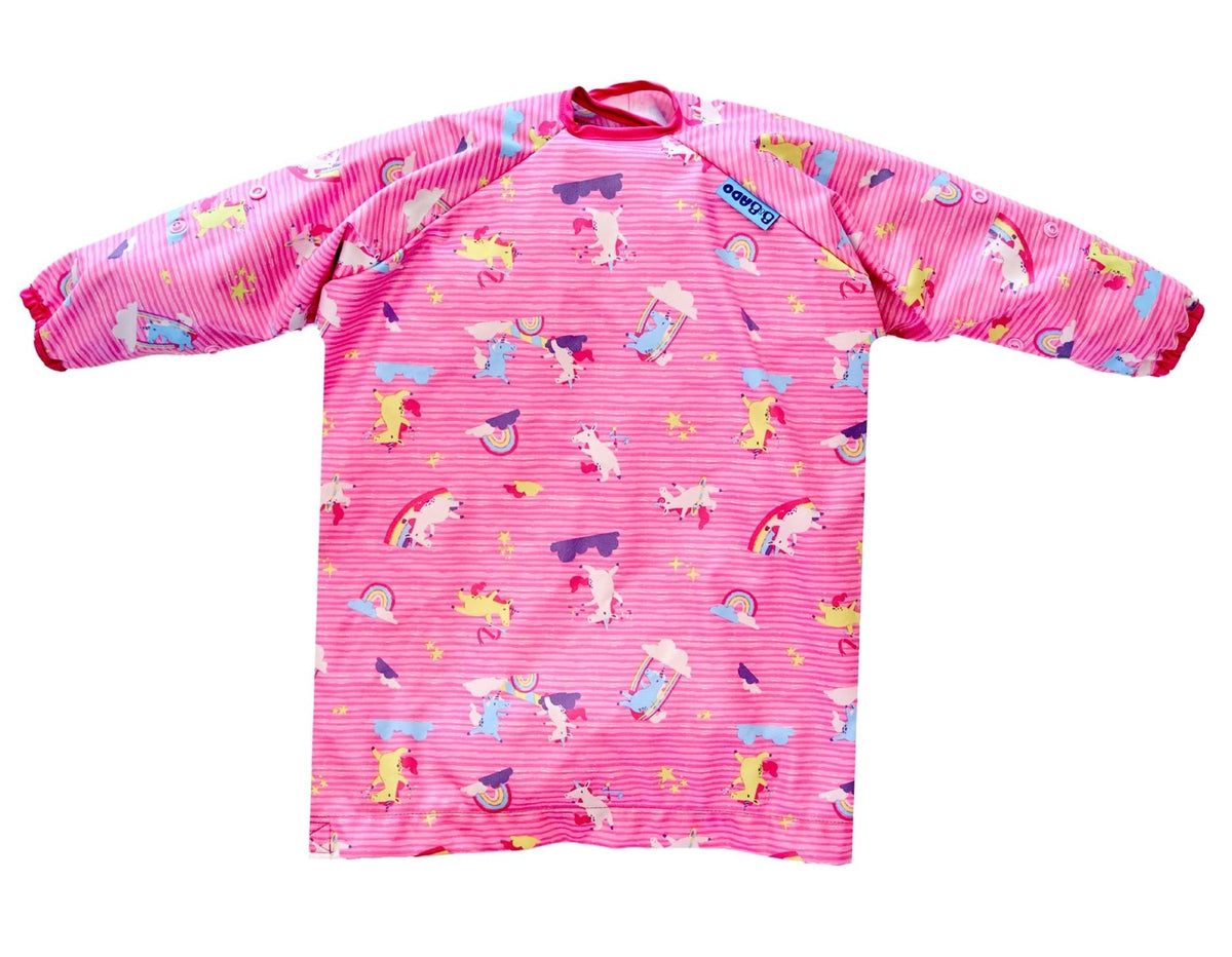 BIBaDO Long Sleeve Baby Bibs - Coverall Weaning Bib with Highchair Strap
