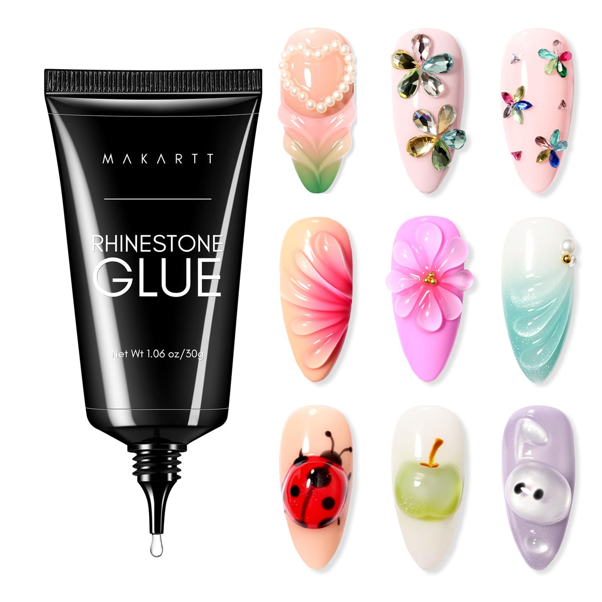 Makartt Nail Glue Extra Strong, New Super Semi Solid for Press-On Nails