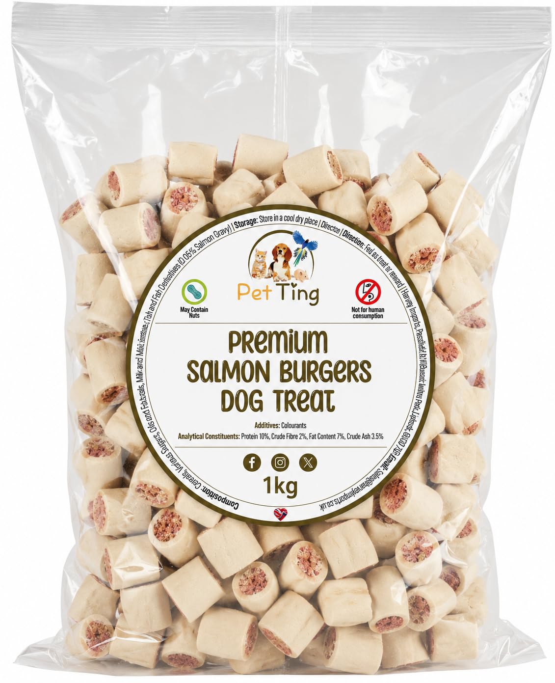 Premium Dog Biscuits Treats 1kg (Charcoal Cobs)