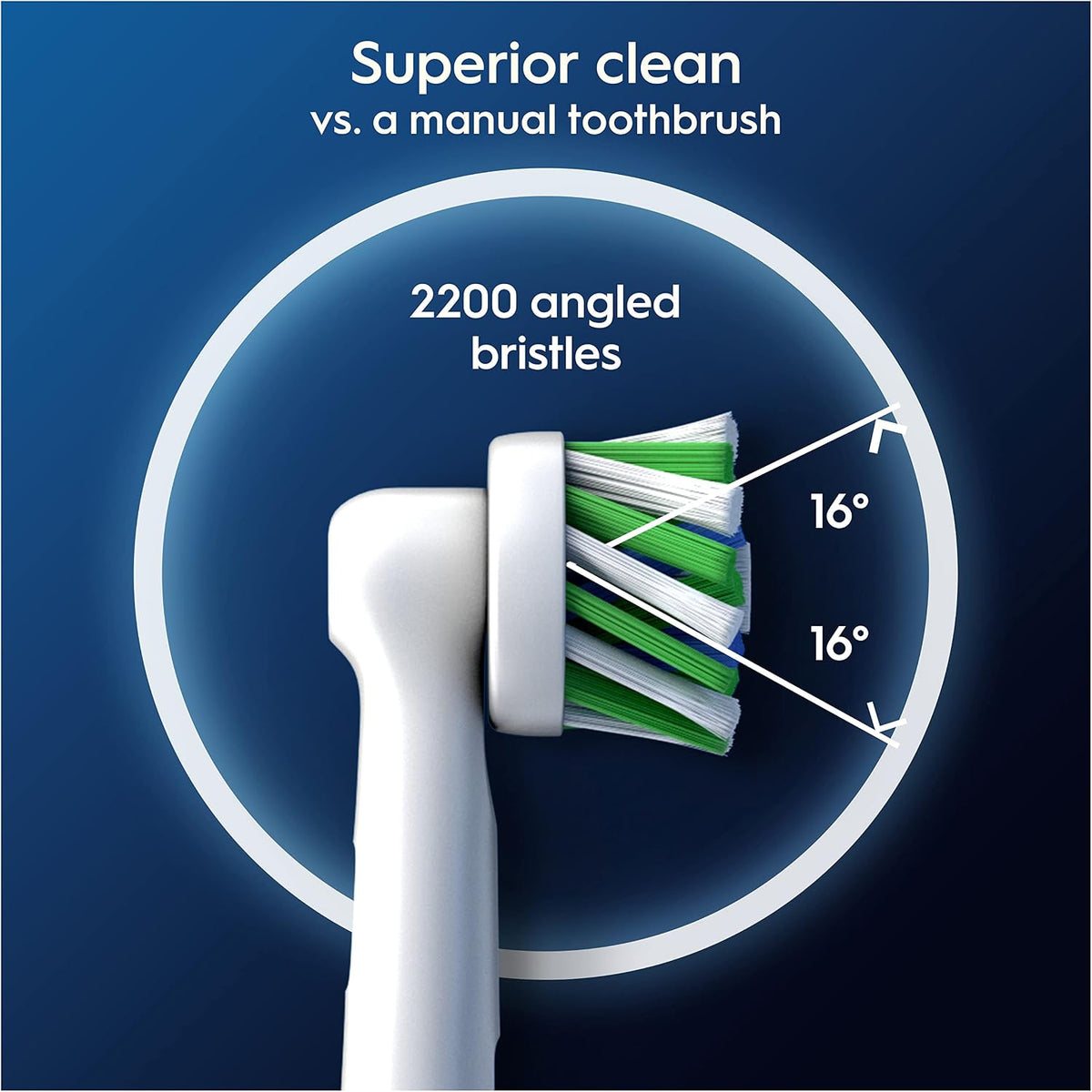 Oral-B Pro Cross Action Electric Toothbrush Heads, 4 Count, White