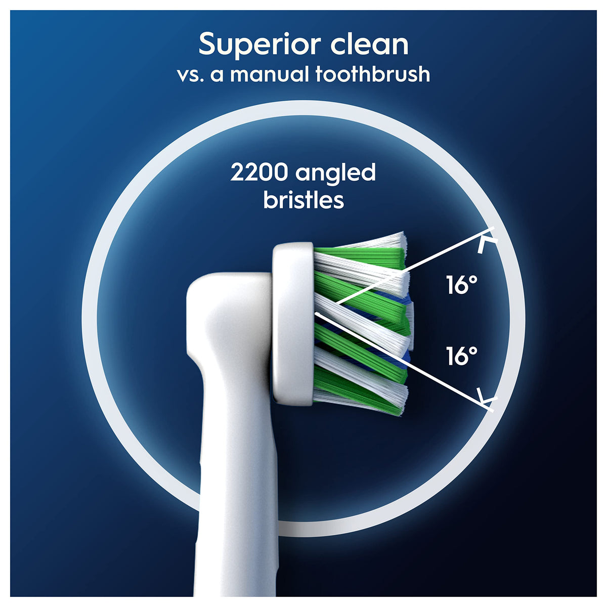 Oral-B Pro Cross Action Electric Toothbrush Heads, 4 Count, White