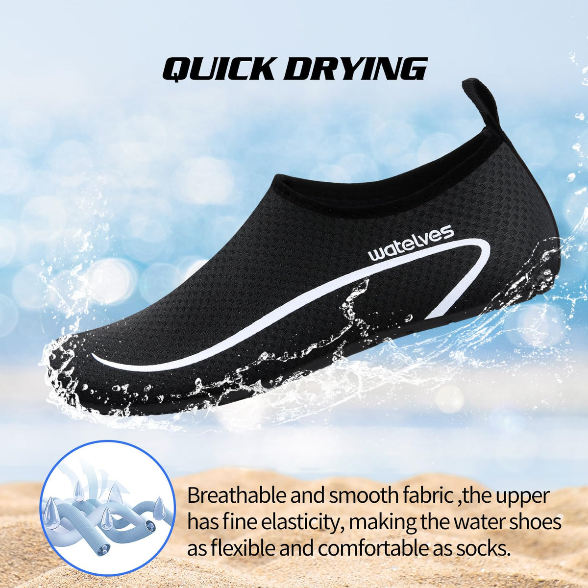 Swim Water Shoes Aqua Socks Barefoot for Sea Beach Swimming Shoes Pool Ladies Women Mens