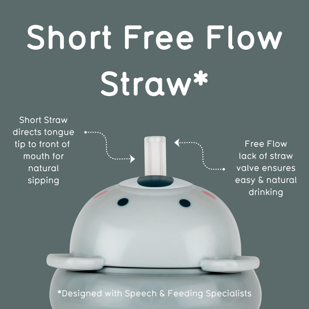 TUM TUM Tippy Up Free Flow Sippy Cup (No Valve), Sippy Cup for Toddlers, 200ml, BPA Free (Pete Polar Bear S3)