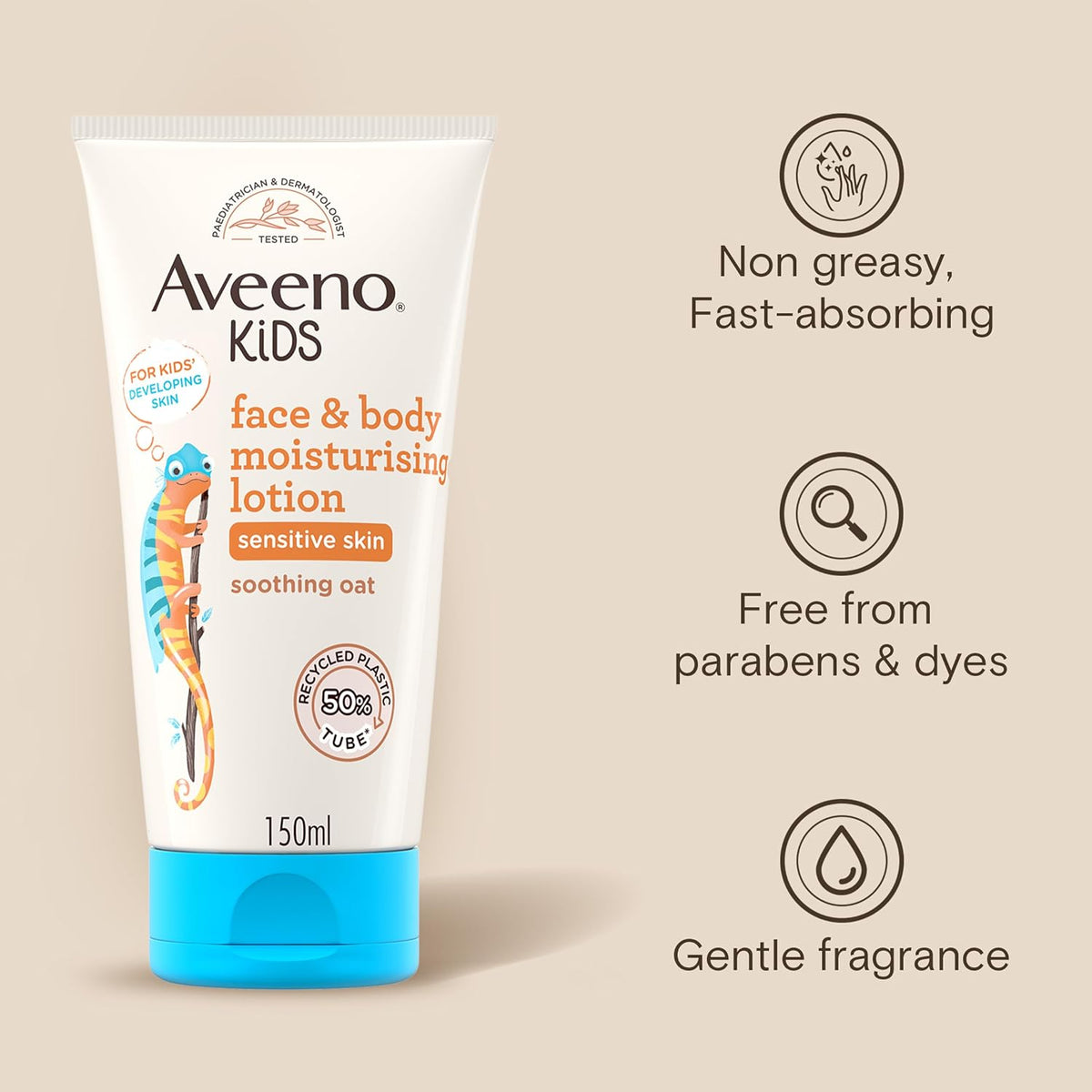 Aveeno Kids Face & Body Lotion for Kids' Sensitive Skin Gruffalo Edition
