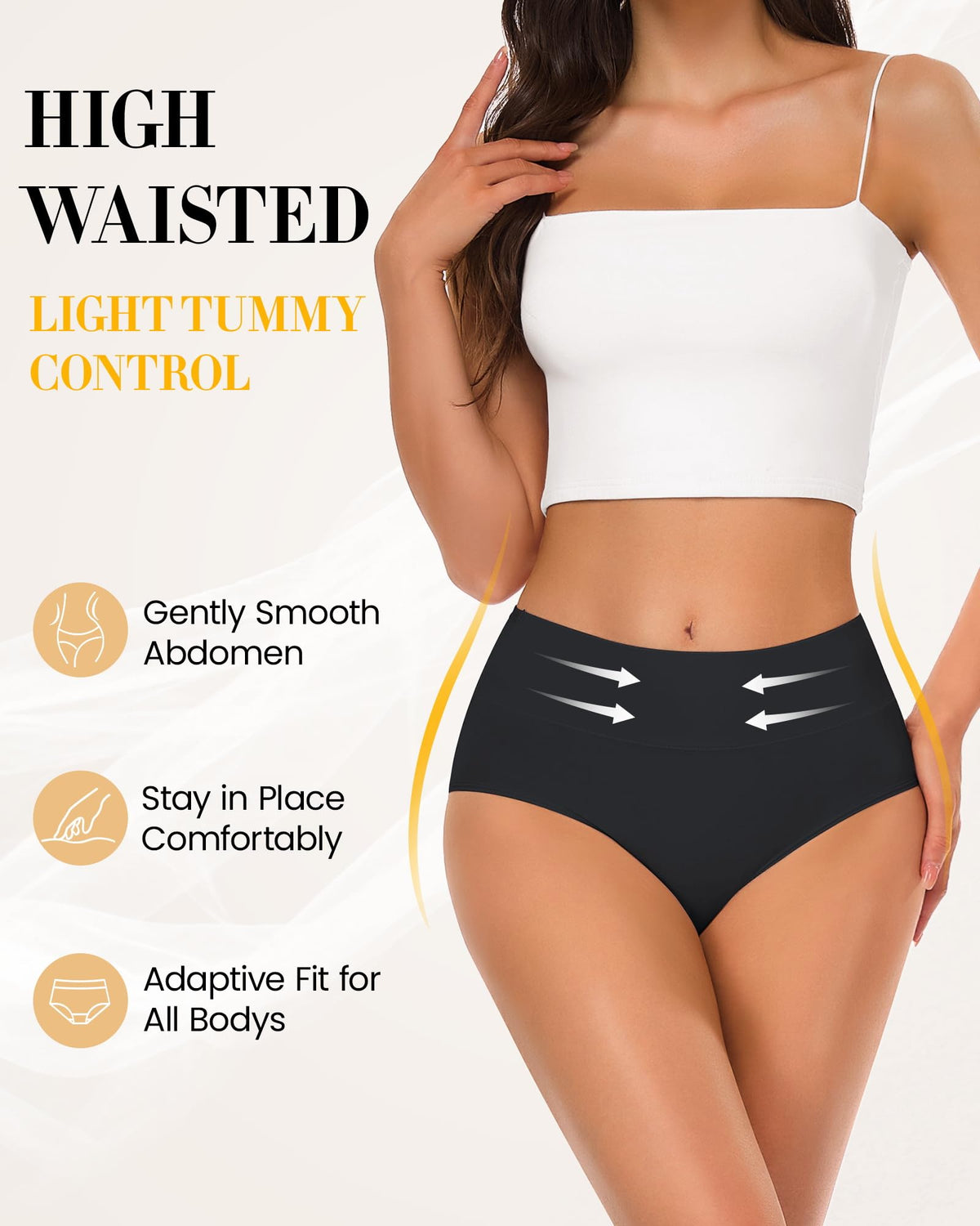 SIMIYA Cotton Underwear Women, High Waisted Knickers for Women Multipack