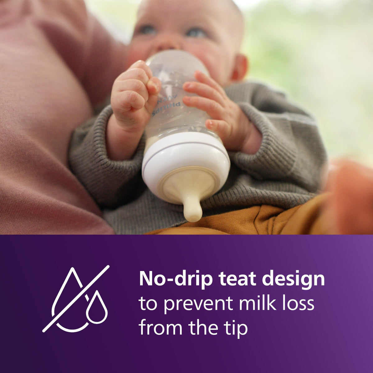 Philips Avent Natural Response Baby Bottle - 125ml Baby Milk Bottle for Newborns and Up, BPA Free, 0+ Months (Model SCY900/01)