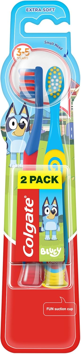 Colgate Kids Bluey Toothbrush 3-5 Years, 2 Pack
