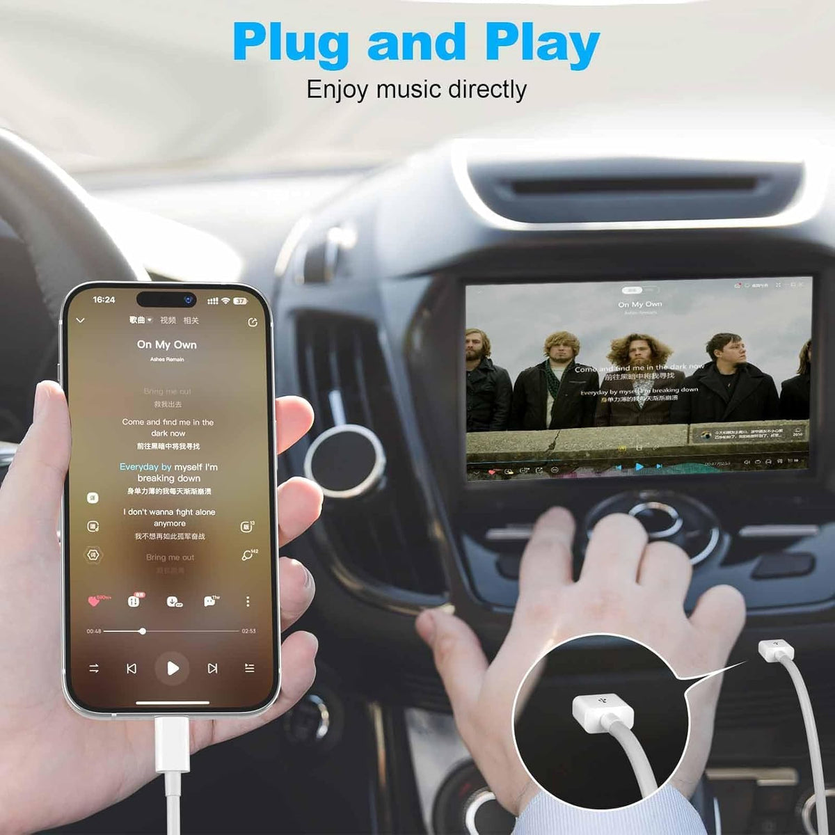 IPhone 18/17/16/15 Car Carplay Charger Cable, USB A to USB C Woven Cable Compatible for IPhone 17E, 16E,18/17/16/15 pro max, Plus, Air Charging Cord, AirPods 4/5 Pro(2nd/3rd Gen) Charging Power Cable