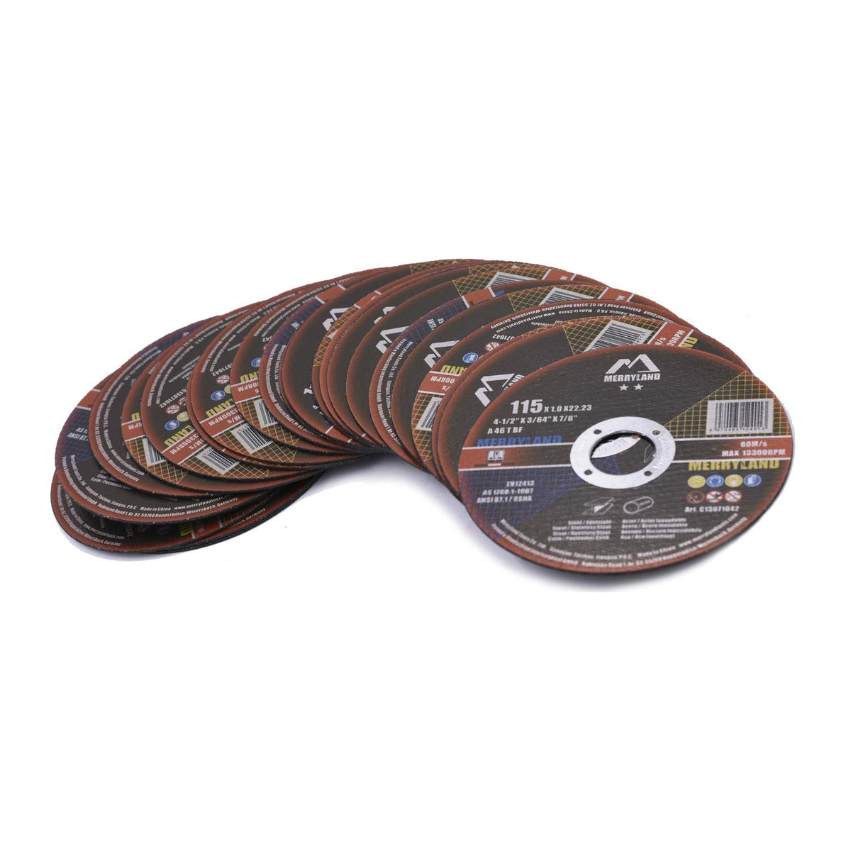 Merryland 50 Pack Cut Off Wheel 115 mm Cutting Metal Steel Craft-Line