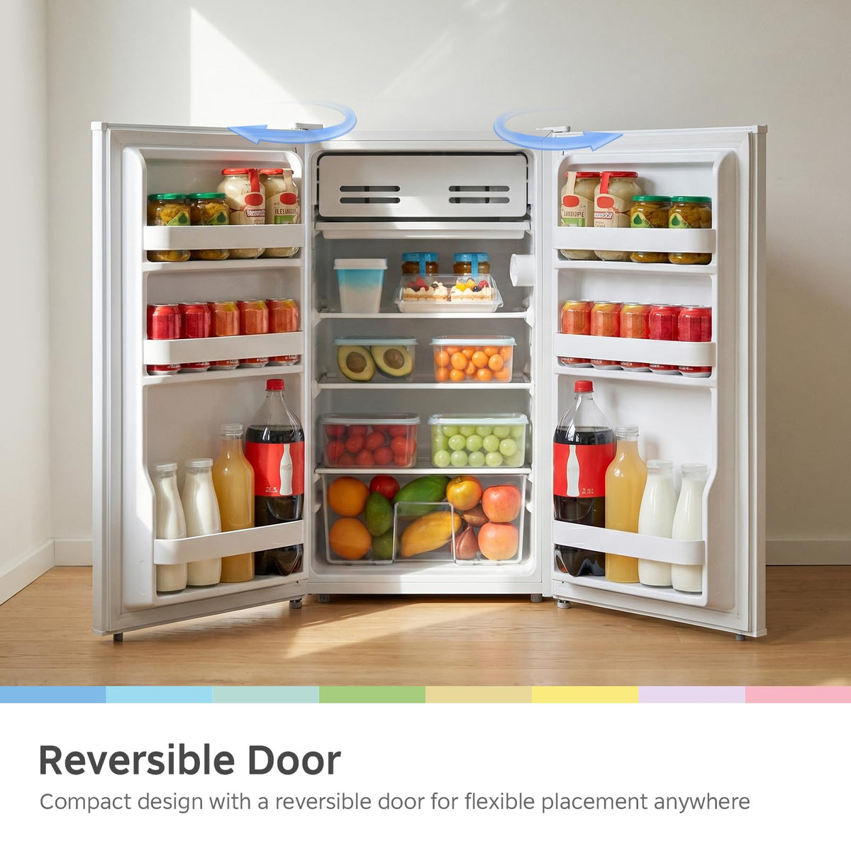 COMFEE' 80L Under Counter Fridge with 4-Star Ice Box, RCD80WH3UK(E)