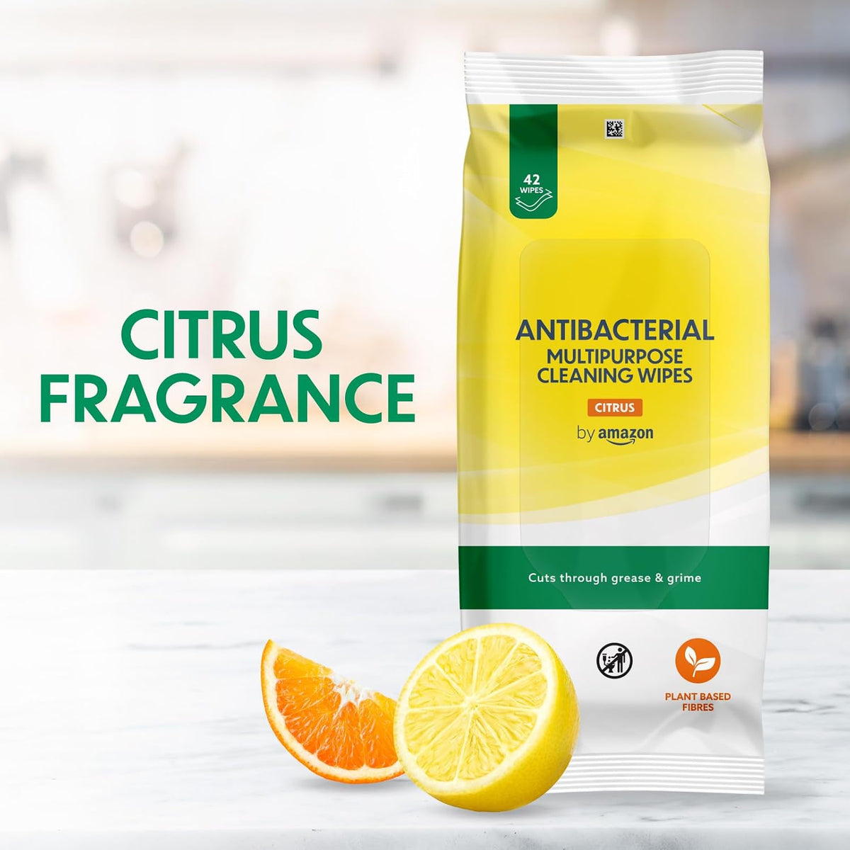 by Amazon Multipurpose Cleaning Wipes Citrus, 252 wipes 42 count (Pack of 6)