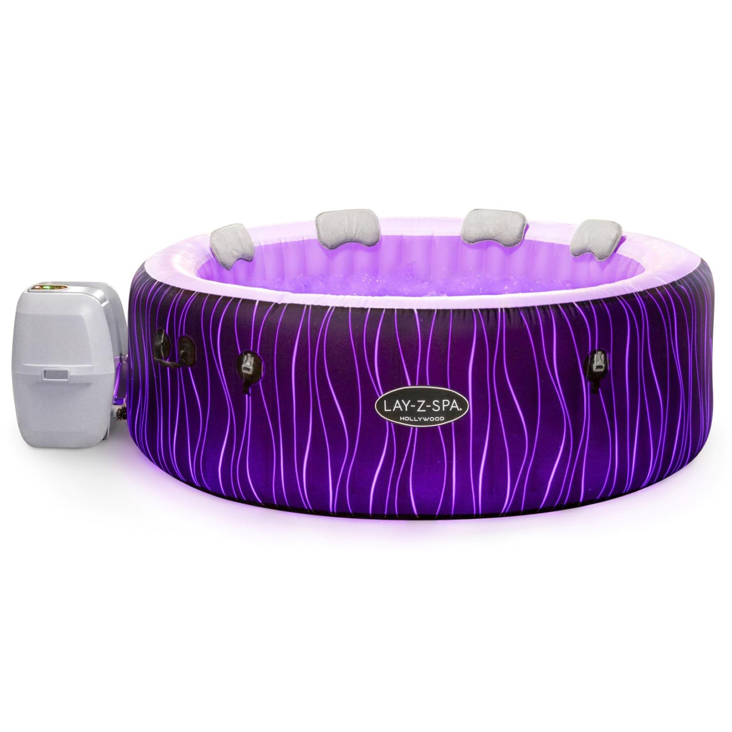 Lay-Z-Spa Paris Luxe AirJet Inflatable Hot Tub with 140 AirJets, LED Lighting System, FreezeShield, Energy-Saving Timer & Ultra-Durable TriTech Construction, Fits Up to 6 People