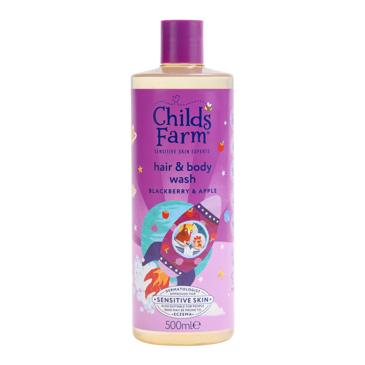 Childs Farm Kids Hair & Body Wash, Sweet Orange | Tear-free, Gently Cleanses | Suitable for Dry, Sensitive Skin, 500ml