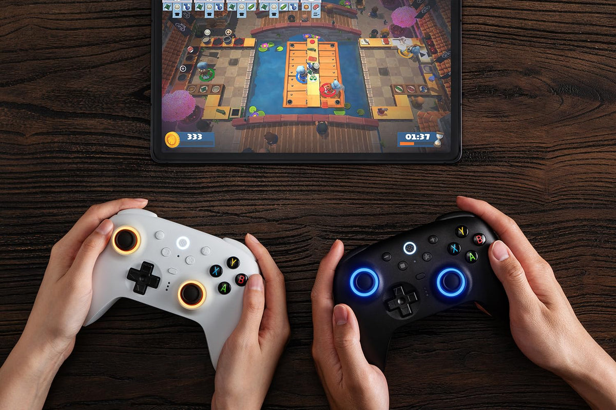 8Bitdo Ultimate 2 Wireless Controller for Windows & Android, Gaming Controller with TMR Joysticks, Switchable Hall Effect/Tactile Triggers, Motion Control, RGB Fire Ring, 8Speed Wireless Tech, Purple