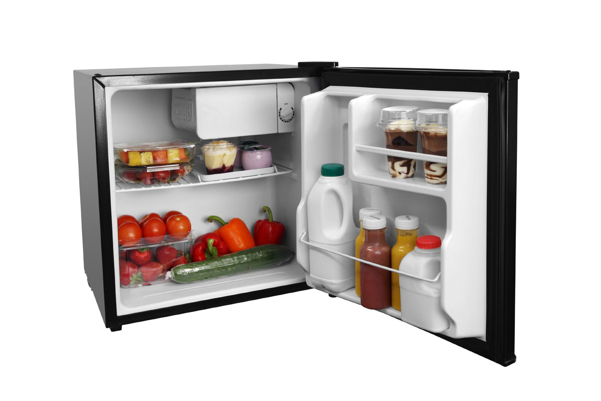 Russell Hobbs Table Top Larder Mini Fridge 43 Litre Capacity, Reversible Door & Adjustable Feet, Small Fridge, Manual Temperature Control, Ice Box, Black RHTTF0E1B