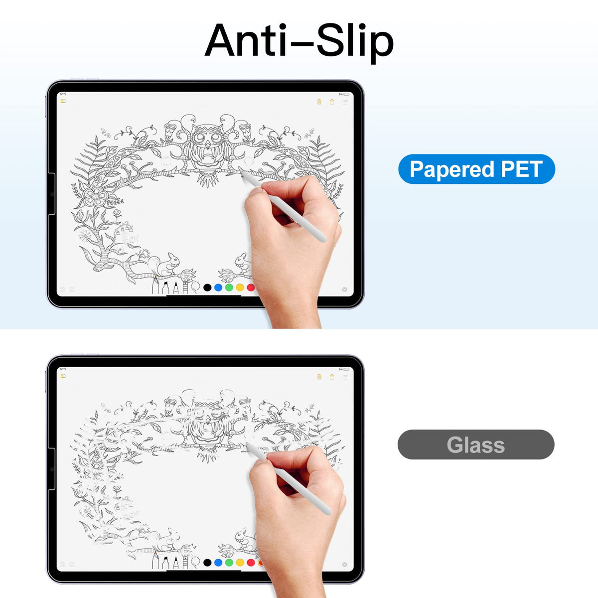 JETech Paper Matte Screen Protector for iPad (A16) 11th/10th Gen, 1-Pack