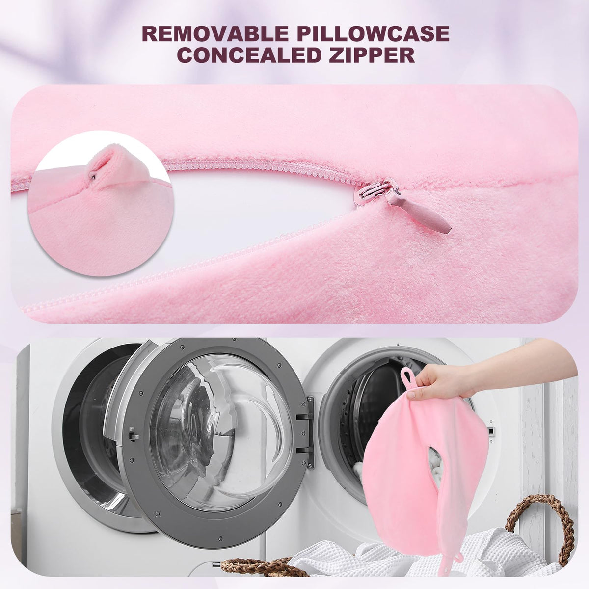 Cirorld Inflatable Travel Pillow, Blow up Neck Pillow for Travel, Lightweight Inflatable Travel Pillow for Airplane with Eye Mask and Earplugs—Travel Essentials for Flying, Grey